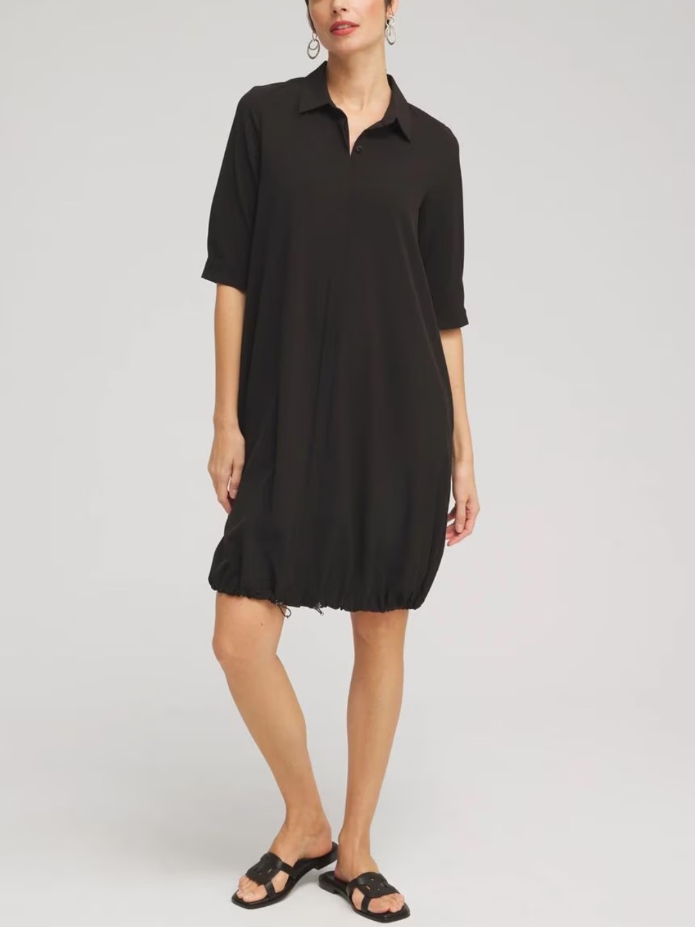 Chico's Zenergy® UPF Bungee Dress Sz XL Minimalist Travel Neutral Career Work
